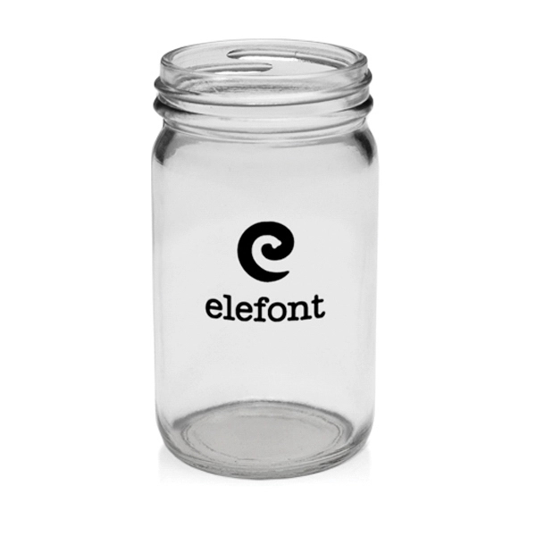 8 oz. mini Mason jars with colored bottoms, made of durable... from ASI 39552 BEL Promo