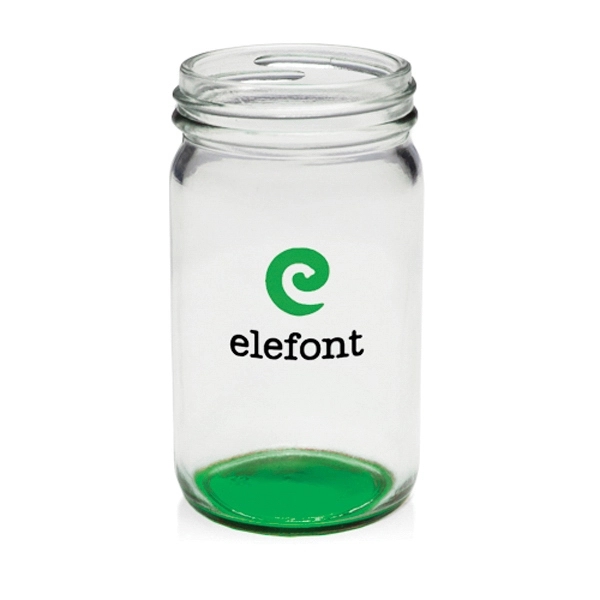 8 oz. mini Mason jars with colored bottoms, made of durable... from ASI 39552 BEL Promo
