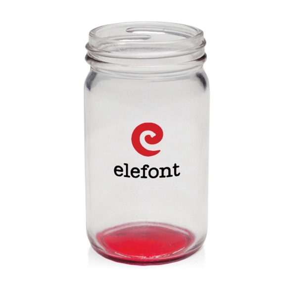 8 oz. mini Mason jars with colored bottoms, made of durable... from ASI 39552 BEL Promo