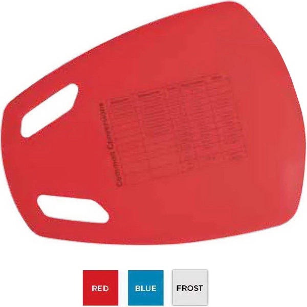 Flexible cutting board with handles made from 25 mil HDPE plastic... from ASI 52840 Evans Manufacturing