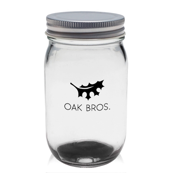 16 oz. canning Mason jar with secure aluminum lid, measuring 5.25"H... from ASI 39552 BEL Promo