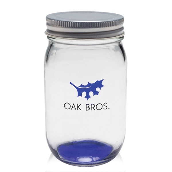 16 oz. canning Mason jar with secure aluminum lid, measuring 5.25"H... from ASI 39552 BEL Promo