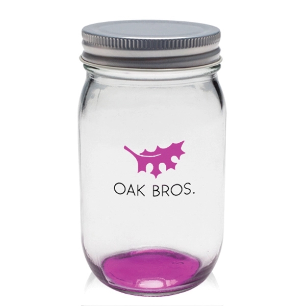 16 oz. canning Mason jar with secure aluminum lid, measuring 5.25"H... from ASI 39552 BEL Promo