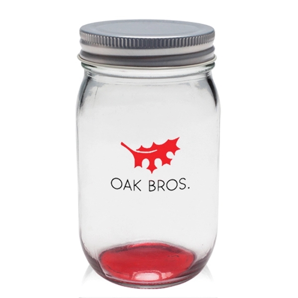 16 oz. canning Mason jar with secure aluminum lid, measuring 5.25"H... from ASI 39552 BEL Promo