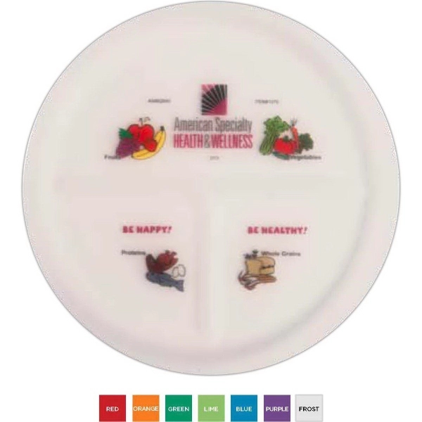 Durable Food Grade Polypropylene plate with three compartments.... from ASI 52840 Evans Manufacturing