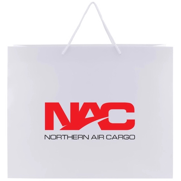 20" x 16" x 6" large white non-laminated white kraft Eurotote... from ASI 75731 PWS / Pacific Western Sales/Cater Line