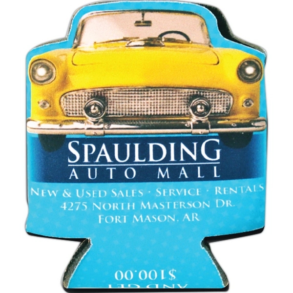 Custom shaped drink insulator with full color imprint... from ASI 56100 Gemini Ind Inc / Cool Color Line