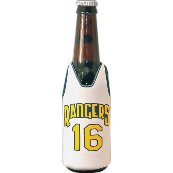 Insulated bottle sleeve with a basketball jersey design.... from ASI 56100 Gemini Ind Inc / Cool Color Line