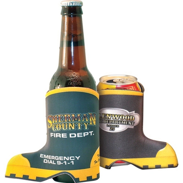 Insulated beverage sleeve shaped like a fire boot... from ASI 56100 Gemini Ind Inc / Cool Color Line