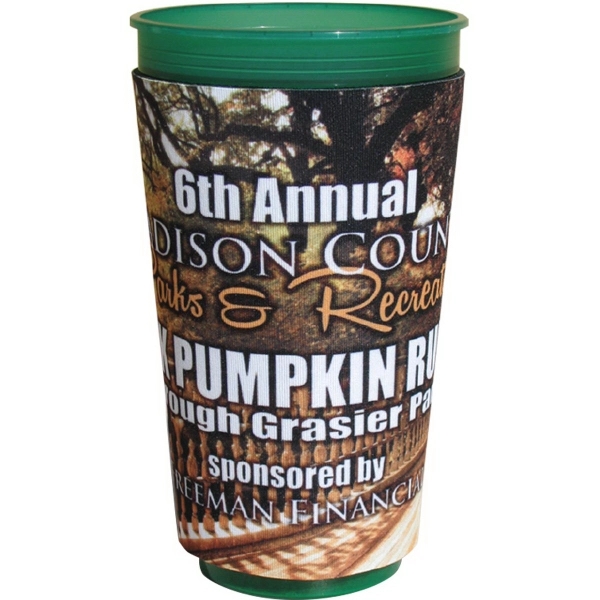 Cup sleeve for 24 oz. cups with a full color imprint.... from ASI 56100 Gemini Ind Inc / Cool Color Line