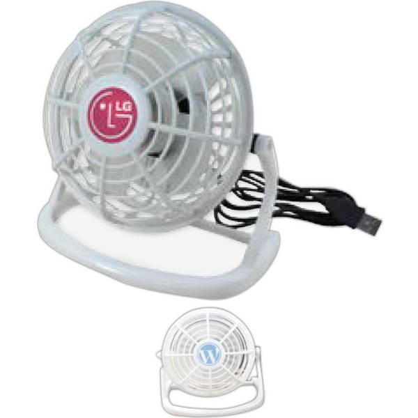 Mini fan with USB connector. 360 degree rotatable blades.... from ASI 47700 ZZ MERGED - Crown/IMAGEN Brands
