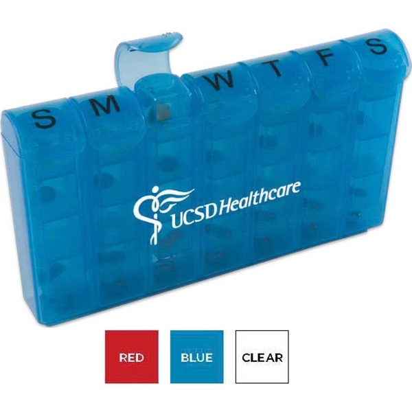 Med Minder Pill organizer dispenser box with 7 removable 4 compartment... from ASI 52840 Evans Manufacturing