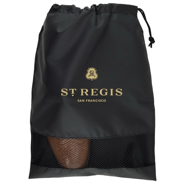 12" x 16" ripstop polyester shoe bag with mesh window; includes... from ASI 75731 PWS / Pacific Western Sales/Cater Line