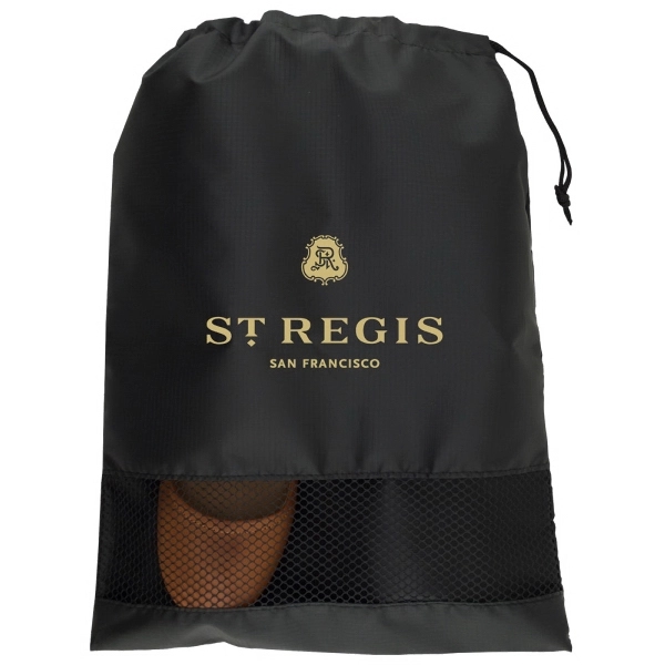 12" x 16" ripstop polyester shoe bag with mesh window; includes... from ASI 75731 PWS / Pacific Western Sales/Cater Line