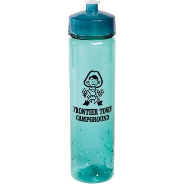 24 oz Plastic Sports Water Bottle with Euro body bubble design,... from ASI 52840 Evans Manufacturing