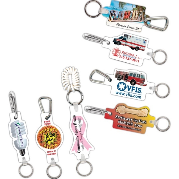 PVC key chain with split ring and carabiner clip.... from ASI 56100 Gemini Ind Inc / Gemini Line™