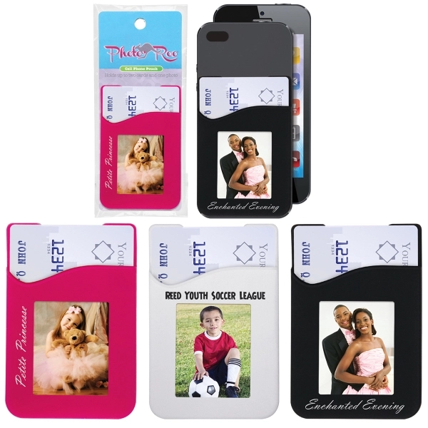 Silicone cell phone pouch that can hold up to two cards... from ASI 62190 Illini