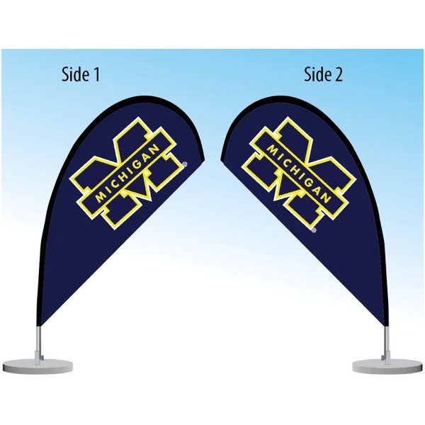 Desktop table flag with double sided graphics and mounted onto a... from ASI 30442 Above & Beyond Advertising Products / PromoAdLine