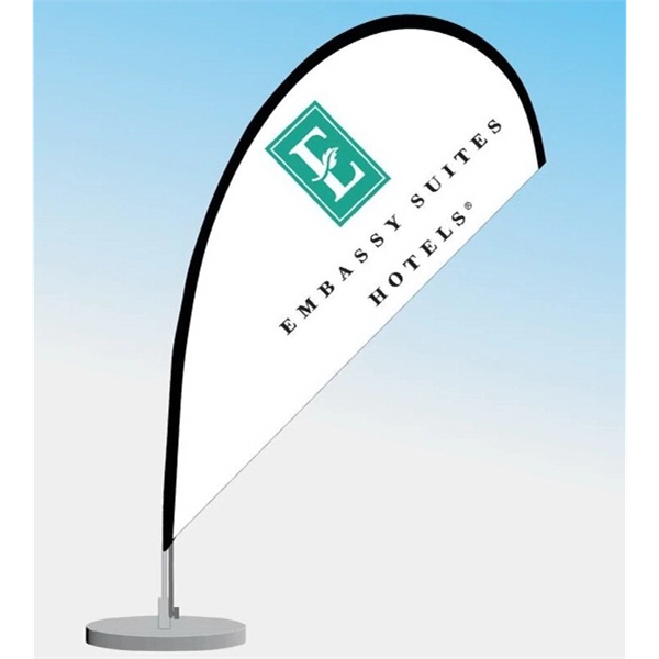 Desktop table flag with single sided graphics and mounted onto a... from ASI 30442 Above & Beyond Advertising Products / PromoAdLine
