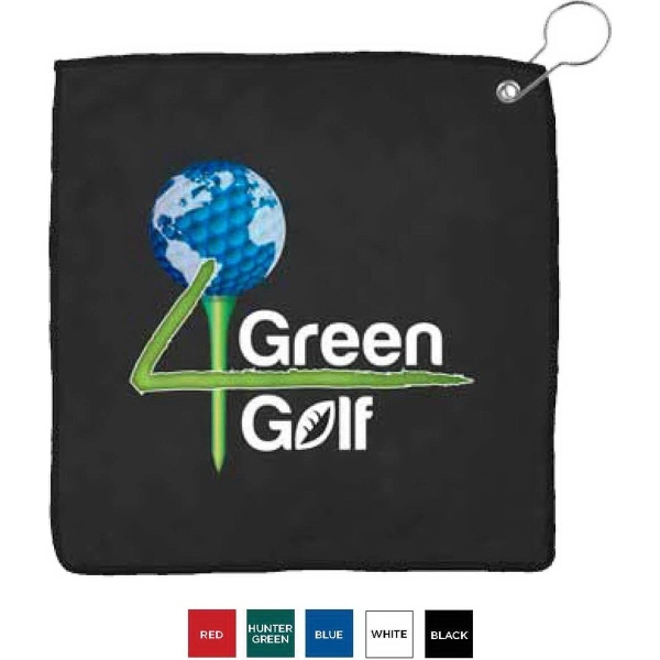 Microfiber Golf towel with hook for easy bag attachment. Measures 11"... from ASI 52840 Evans Manufacturing