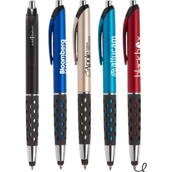 Capacitive stylus pen with medium point ballpoint, and high quality ink.... from ASI 52840 Evans Manufacturing