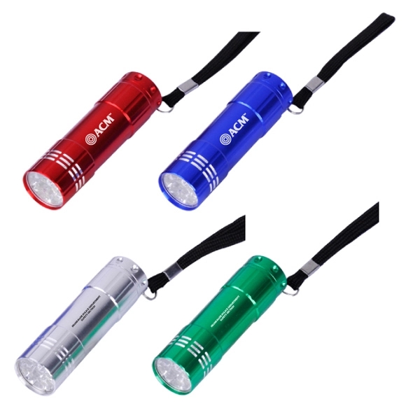 Spectre 9 LED Aluminum flashlight w/Strap.... from ASI 79535 Primetime