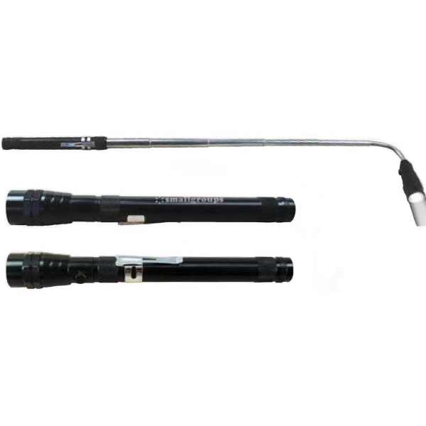 Aluminum flashlight with pull out flexible stem.... from ASI 47700 ZZ MERGED - Crown/IMAGEN Brands