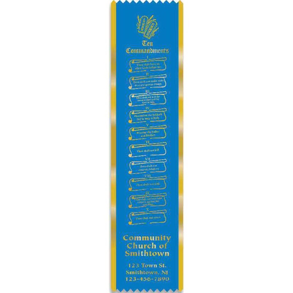Stock ribbon bookmarks. Available with 16 religious stock graphic choices.... from ASI 84820 ZZ OLD/Drop - Sanders Mfg Company (Samco Line) / Samco
