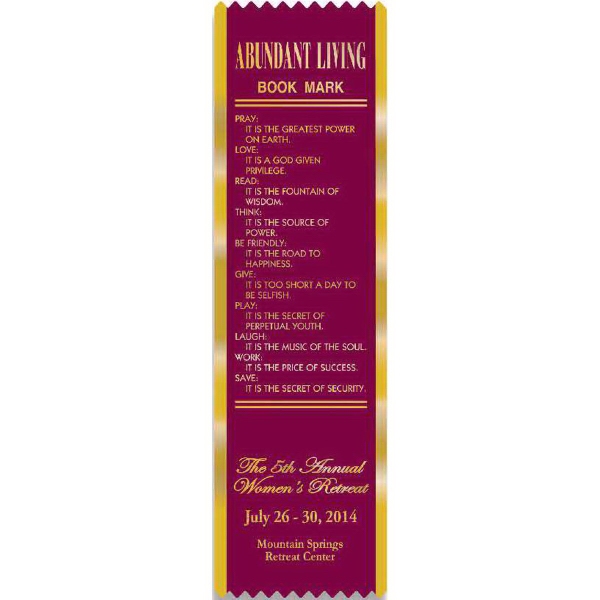 Stock ribbon bookmarks. Available with 16 religious stock graphic choices.... from ASI 84820 ZZ OLD/Drop - Sanders Mfg Company (Samco Line) / Samco