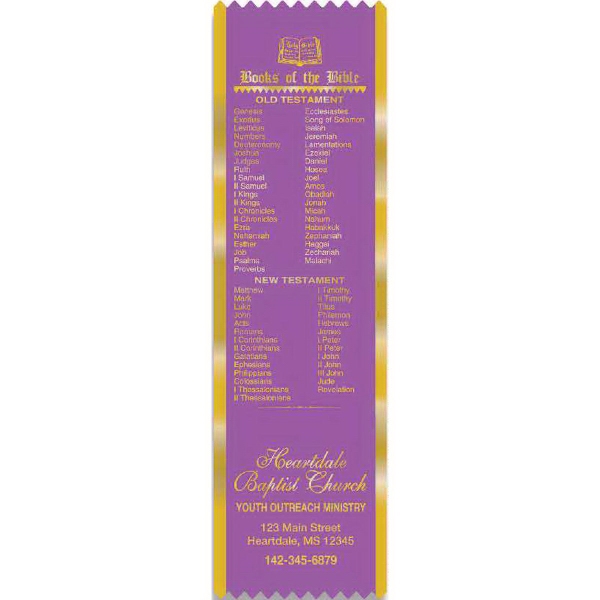 Stock ribbon bookmarks. Available with 16 religious stock graphic choices.... from ASI 84820 ZZ OLD/Drop - Sanders Mfg Company (Samco Line) / Samco