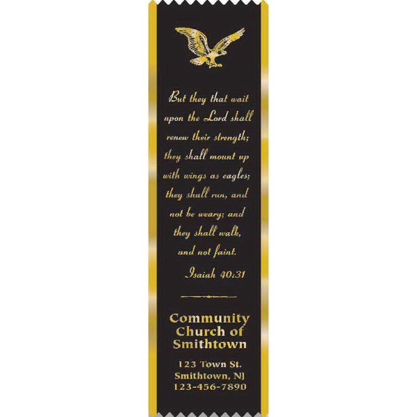Stock ribbon bookmarks. Available with 16 religious stock graphic choices.... from ASI 84820 ZZ OLD/Drop - Sanders Mfg Company (Samco Line) / Samco