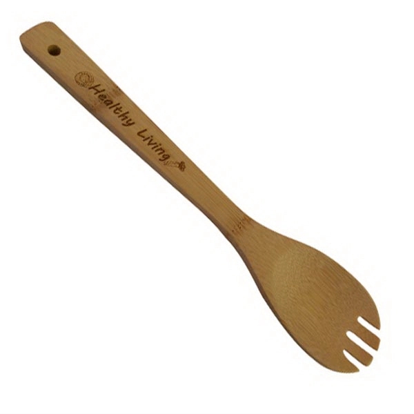 Decorative bamboo kitchen set that includes a salad spoon and spork.... from ASI 72657 Active Life Promo / Apres Ski Ingrain Promo