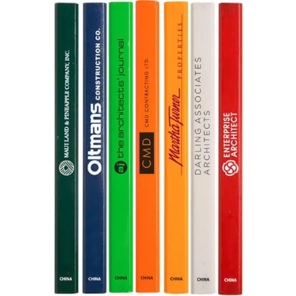 Carpenter pencil cannot be factory sharpened, 2nd side imprint available.... from ASI 52840 Evans Manufacturing / Jo-Bee