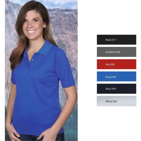 Ladies' edge polo shirt with 3-button placket & flat knit collar.... from ASI 50930 Dunbrooke / Dunbrooke®