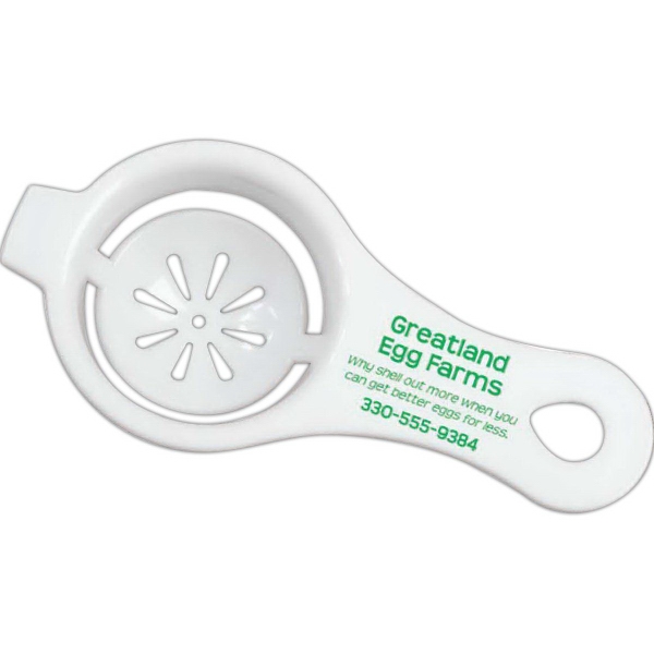 2-1/2"H x 5-1/4"W x 1"D white egg separator that's FDA-approved and... from ASI 54040 Fey Promo / Fey Mi Line by Fey