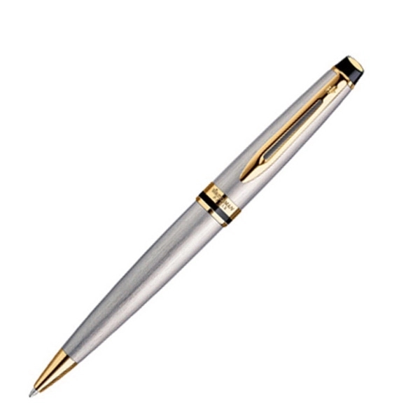Pen with beveled cap, its double rings gilded in either 23.3... from ASI 84833 Newell Custom Writing Instruments / Newell Brands