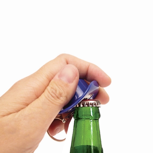 Miniature plastic cowboy hat bottle opener key tag.... from ASI 31517 Admart Products / Admart Line