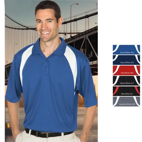 Men's uv protected colorblock polo with d-dri moisture-wicking fabric.... from ASI 50930 Dunbrooke / Dunbrooke®