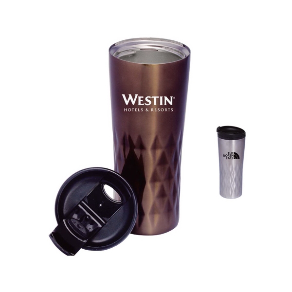 Diamante 16 oz Double-Wall Stainless Steel Tumbler... from ASI 46755 Cosmo Promos
