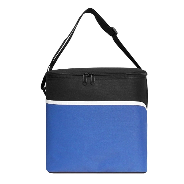 10.5" x 10" x 4.5" polyester zippered cooler tote with 12... from ASI 37980 Bagworld
