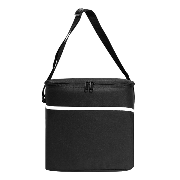 10.5" x 10" x 4.5" polyester zippered cooler tote with 12... from ASI 37980 Bagworld