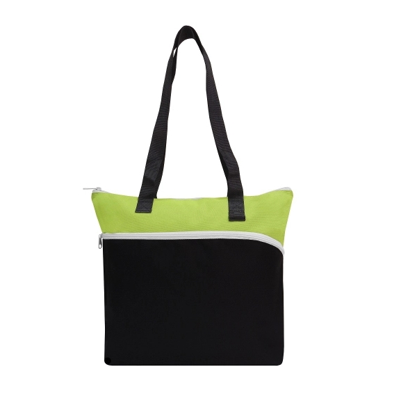 16.5" x 14" x 3" polyester zippered tote bag with 29"... from ASI 37980 Bagworld