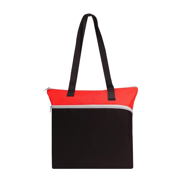 16.5" x 14" x 3" polyester zippered tote bag with 29"... from ASI 37980 Bagworld