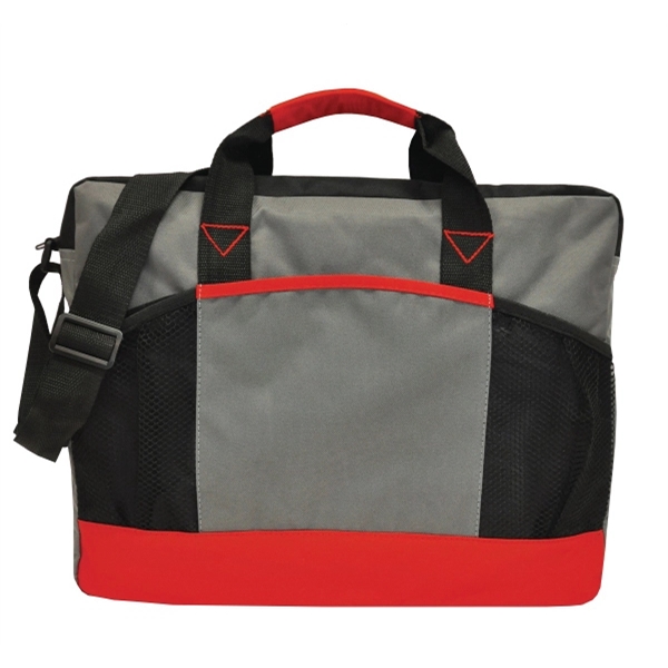 16" x 13" x 4" briefcase with zip closure, mesh pockets,... from ASI 37980 Bagworld