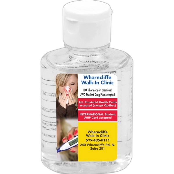 Bottle filled with 1.0 oz. of citrus scented antibacterial hand sanitizer... from ASI 62660 Innovation Line