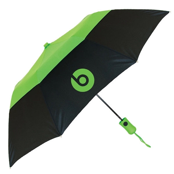 Vented, automatic opening umbrella with colored upper vent and contrasting black... from ASI 89955 StrombergBrand / Stromberg