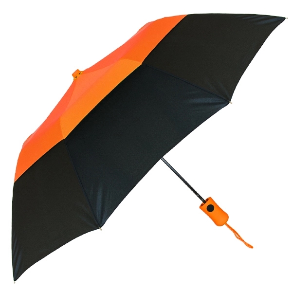 Vented, automatic opening umbrella with colored upper vent and contrasting black... from ASI 89955 StrombergBrand / Stromberg