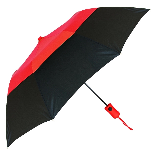 Vented, automatic opening umbrella with colored upper vent and contrasting black... from ASI 89955 StrombergBrand / Stromberg