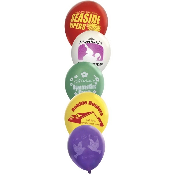 Standard 9" latex balloon that's helium quality, 100% biodegradable and customizable.... from ASI 55675 Galaxy Balloons Inc / Galactic Fun Time Line