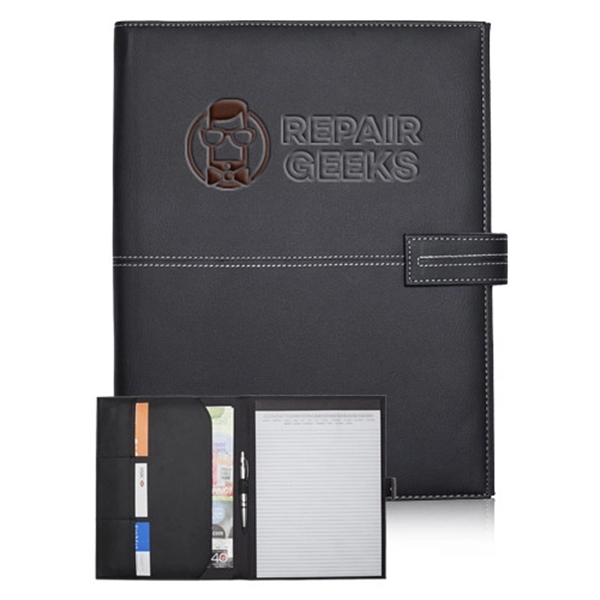 White Stitch Leather Portfolios.... from ASI 39552 BEL Promo